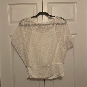 Lace overlay blouse